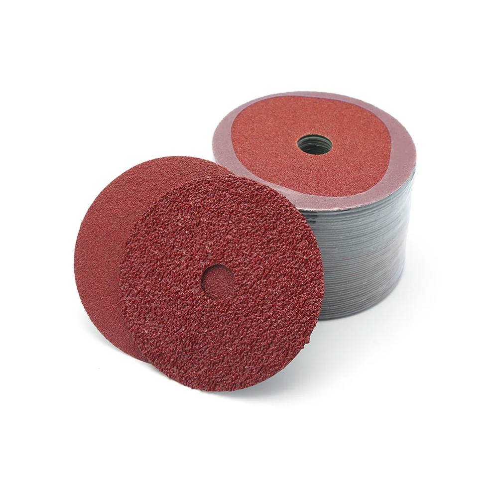 5 pcs Hard Fiber Sandpaper Abrasive Sanding Disc for Wood Furniture Hardware Grinding