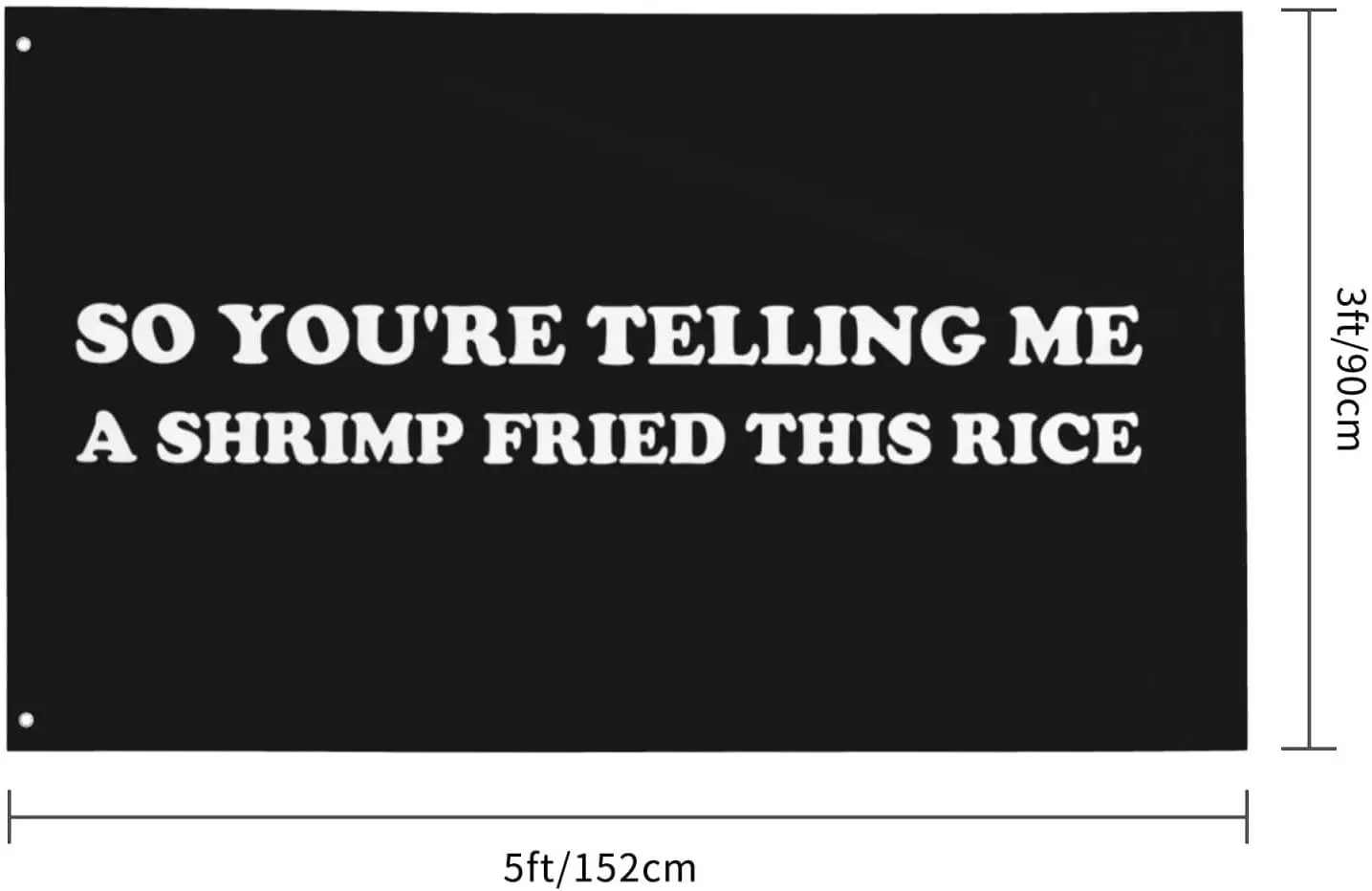 Flagicts 100% Polyester So You're Telling Me A Shrimp Fried This Rice Flags