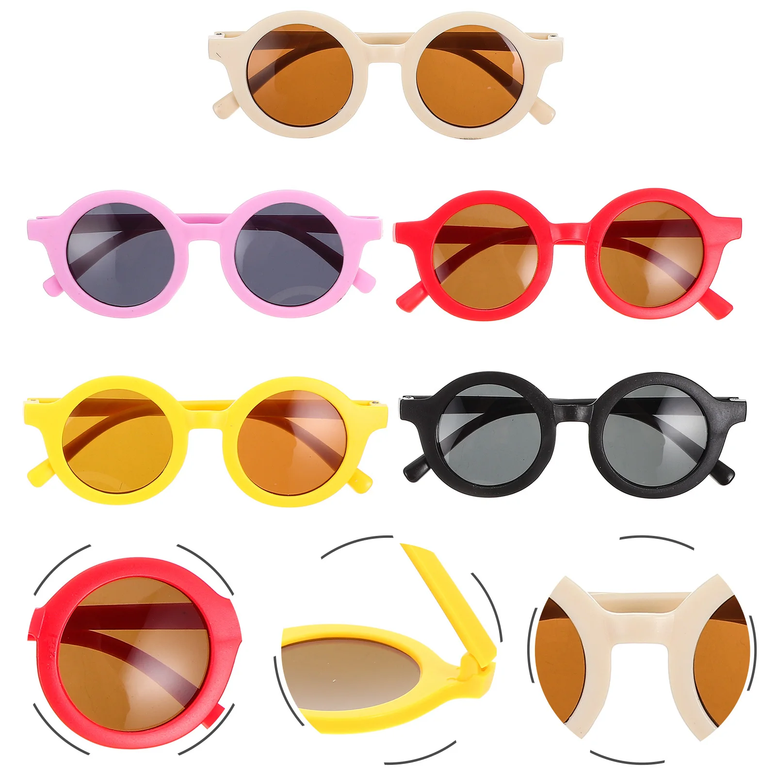 

5Pairs Children Sunglasses Colorful Party Eyeglasses Fun Cosplay Glasses Props for Kids Birthday Festive Games