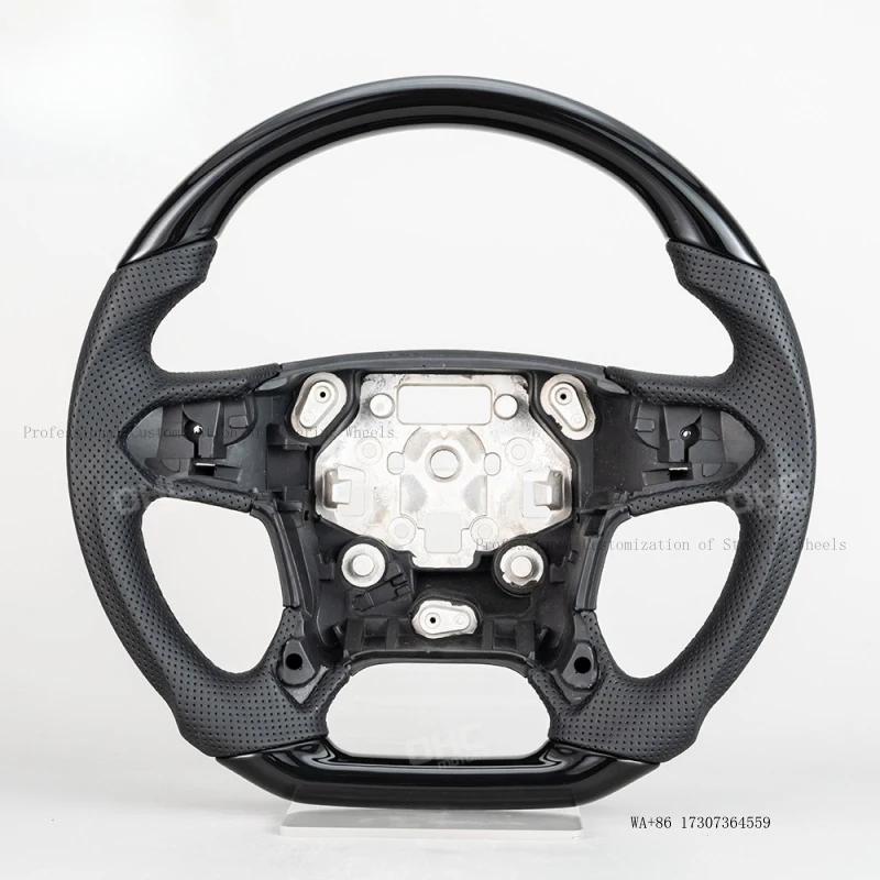 Suitable for 14-18 Chevrolet Silverado 1500/Suburban/Tahoe, piano black flat-bottom D-type steering wheel