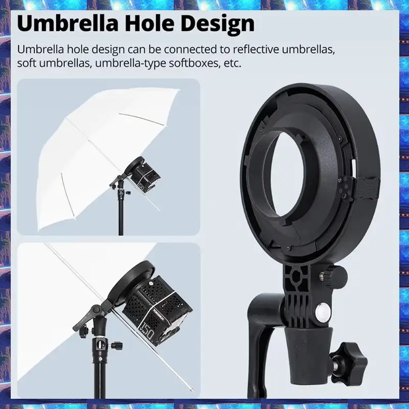2025 Efficient Mini To Bowens Mount Adapter With Easy Installation For YONGNUO YN150, IFOOTAGE 60/130, NANLITE Forza 60 MB01,Eff