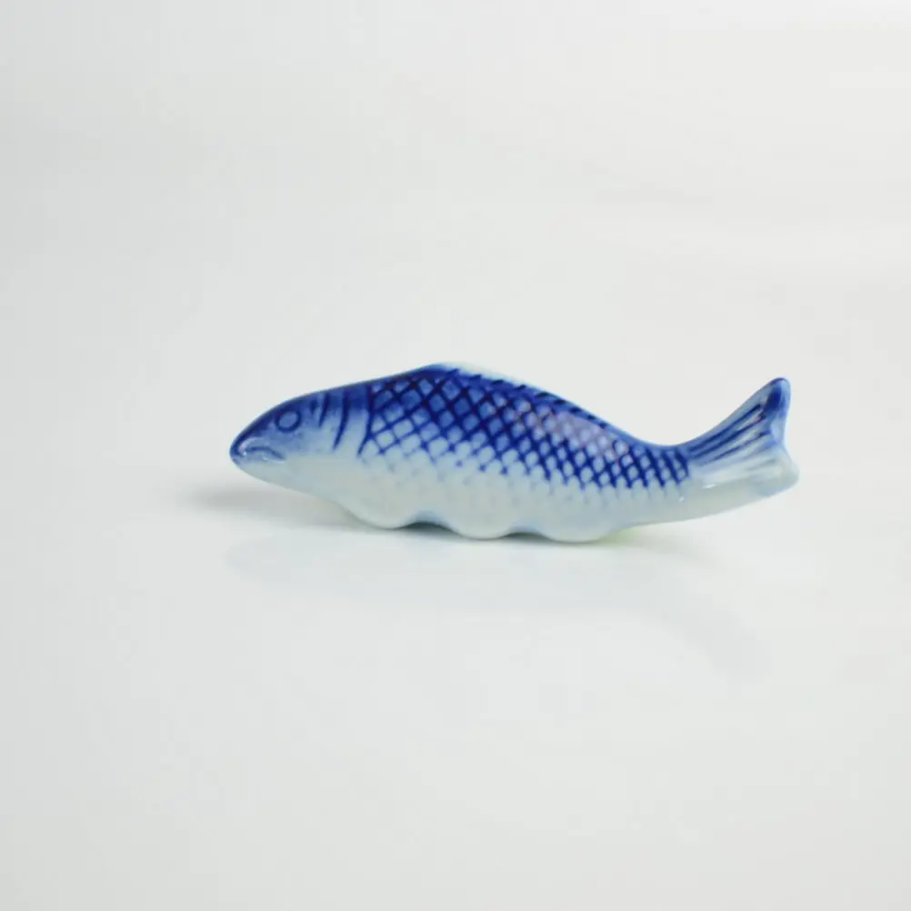 2Pcs Fish Shape Ceramic Chopstick Rest Kitchen Dining Table Cutlery Organizer Holder Multifunctional Flatware Stand