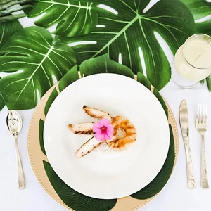 أوراق النخيل الاستوائية الاصطناعية للحفلات ، سفاري الغابة ، الشاطئ ، موضوع هاواي لوا ، زفاف ، عيد ميلاد ، زخرفة نبات المائدة ، 12 قطعة أفضل 8 هدايا تذكارية لمبيعات هاواي - رقم 1