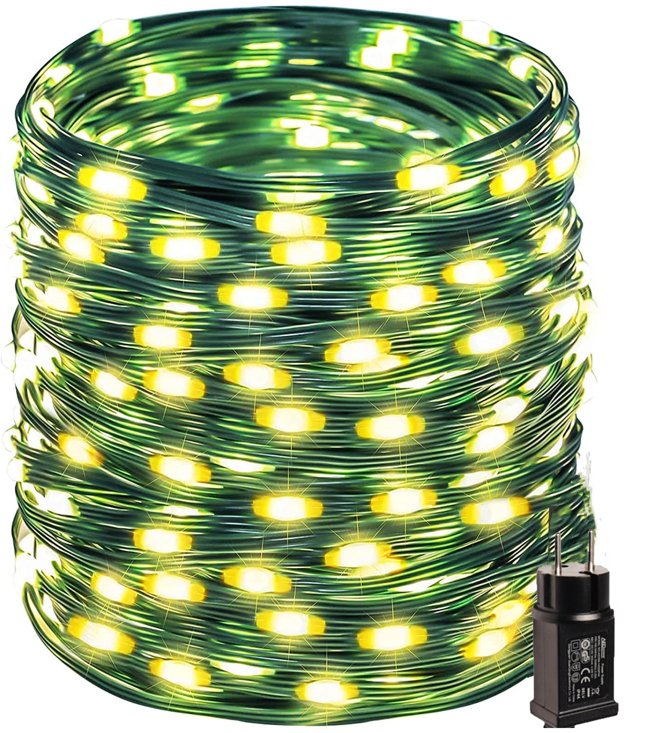 

Christmas Lights,Garland 150 Meters,Led Fairy Lights Patio Decoration Outdoor Waterproof 24v Green Line New Year Garland