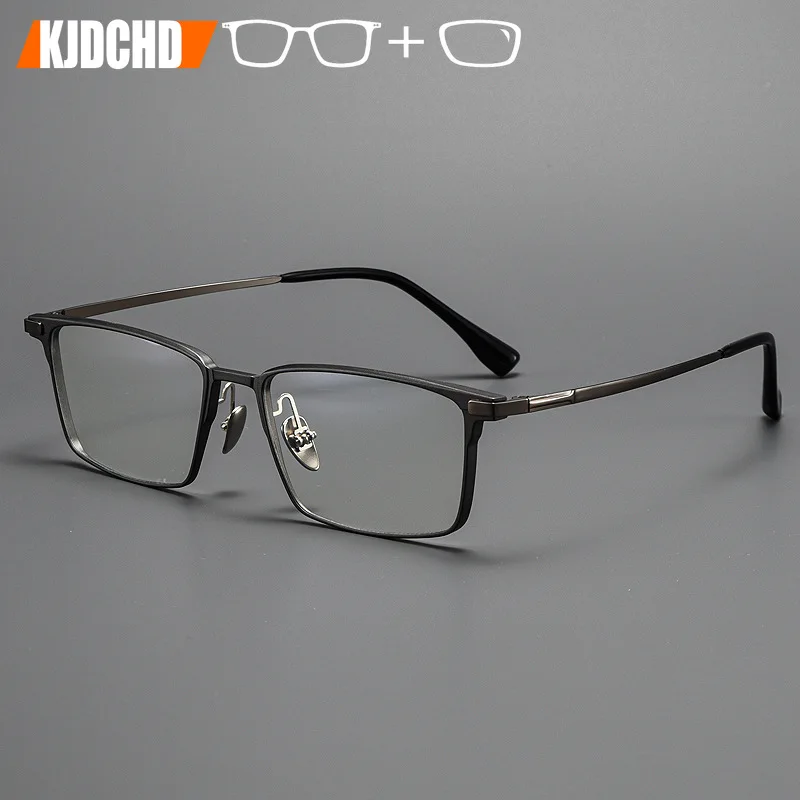 

KJDCHD Aluminum Magnesium Optical Men Eyewear Prescription Glasses Myopia Progressive Lenses Scratch Resistant Eyeglasses Square