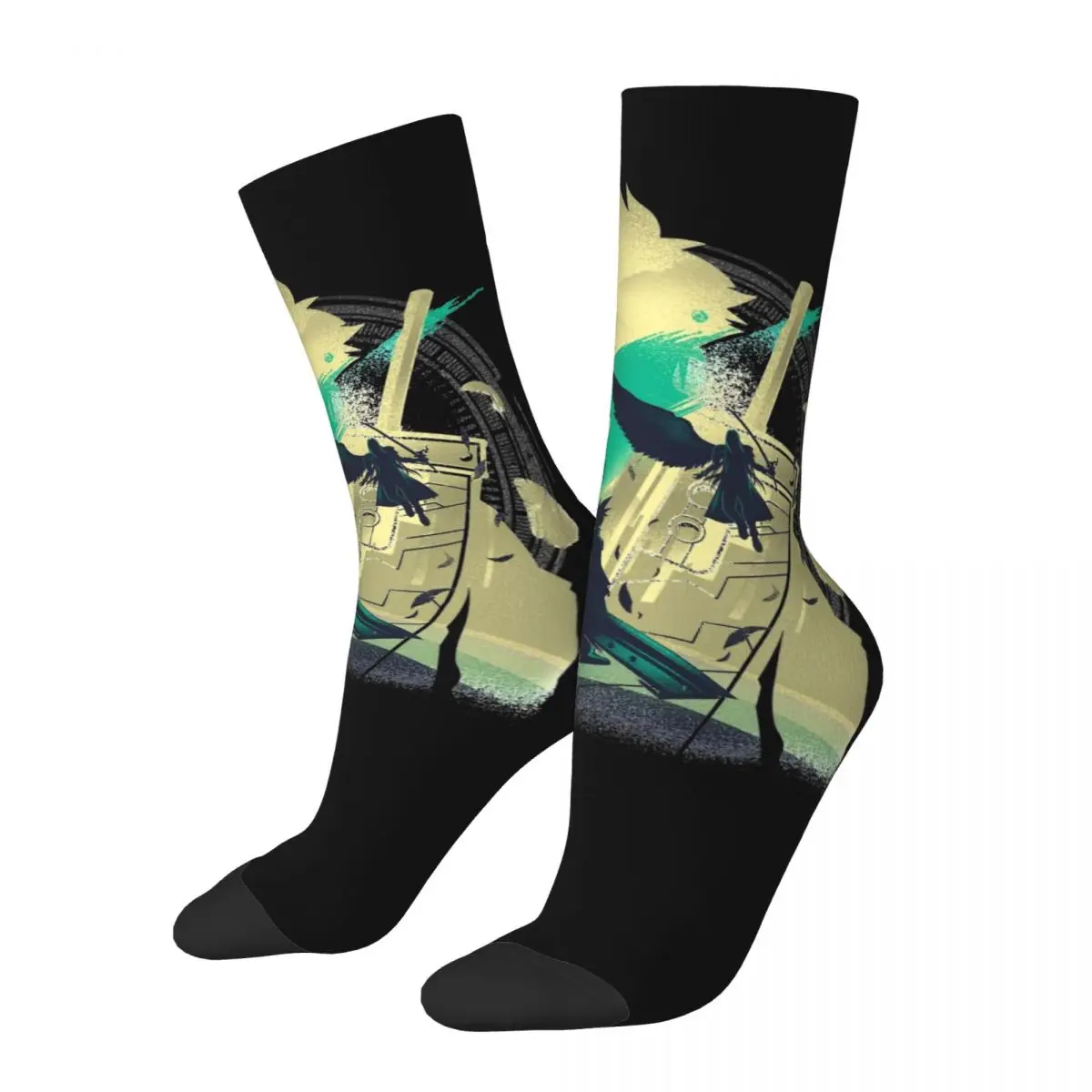 

New Male Men Socks Harajuku Fantasy Final Soldier Sock Polyester Game Graphic Women's Socks Spring Summer Autumn Winter