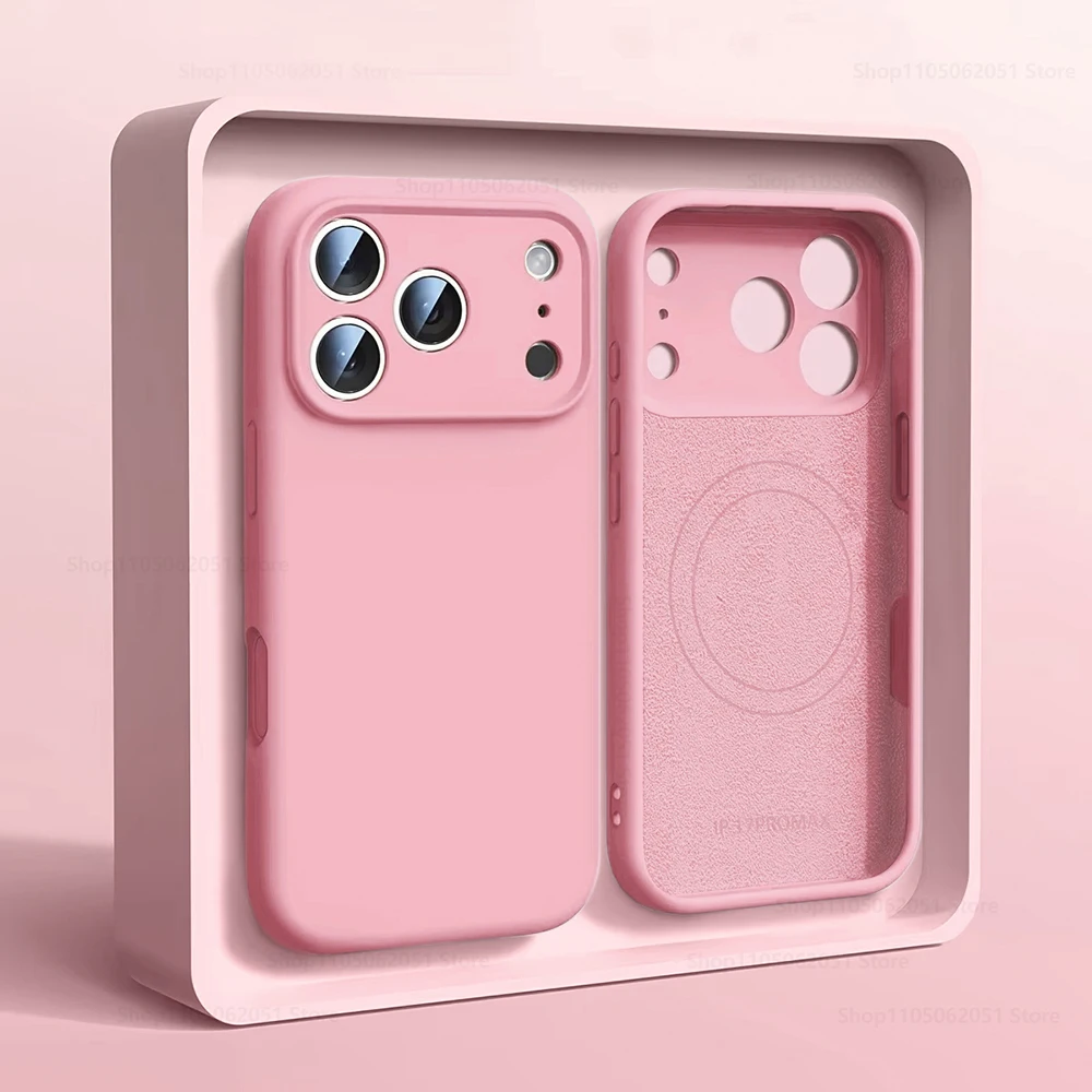 Magnetische Original-Flüssigsilikon-Handyhülle für iPhone 18 17 16 15 14 13 Pro Max 17Pro 18 für MagSafe Wireless Cases Soft hülle