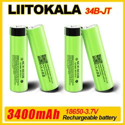 1-30pcs LiitoKala 34B-JT 18650 3400mAh NCR18650B 3.7v 18650 Lithium Rechargeable Battery For Flashlight batteries (NO PCB)