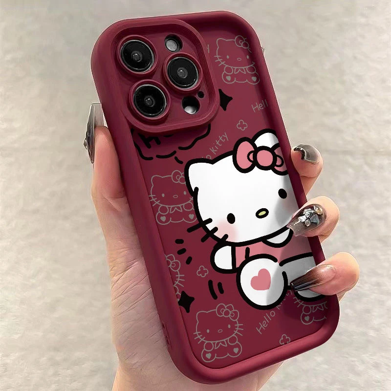 Sanrios Ins Hellos Kittys etui na telefon do Xiaomi Redmi 9A 9C 10 10C 12 12C K30 K40 K50 Note 10 11 12 13 Pro 5G pokrowiec