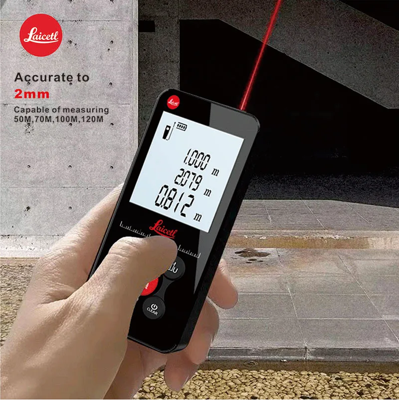 Long-Range Laser Distance Meter with Lithium Battery Charging Function Professional Measuring Tool for Home Improvement