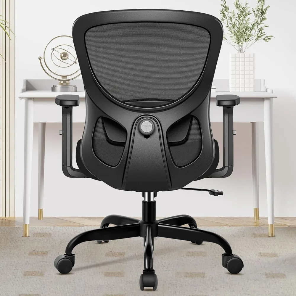 Office Chair Ergonomic Desk Chair with Adjustable Lumbar Support, Swivel Comfy Computer Chair Heavy Duty Executive Chairs