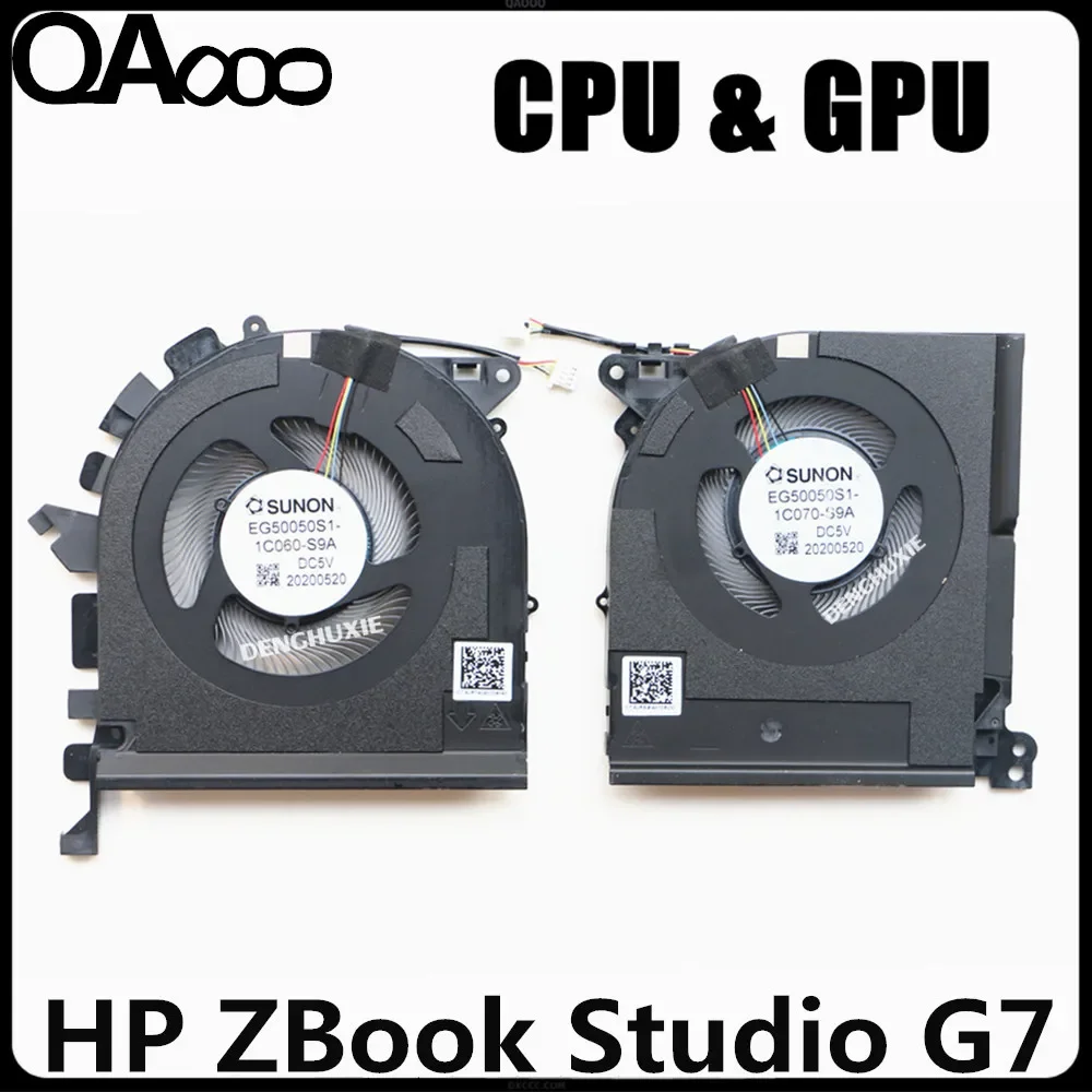 مروحة وحدة المعالجة المركزية للكمبيوتر المحمول لمروحة تبريد وحدة المعالجة المركزية HP ZBook Studio G7