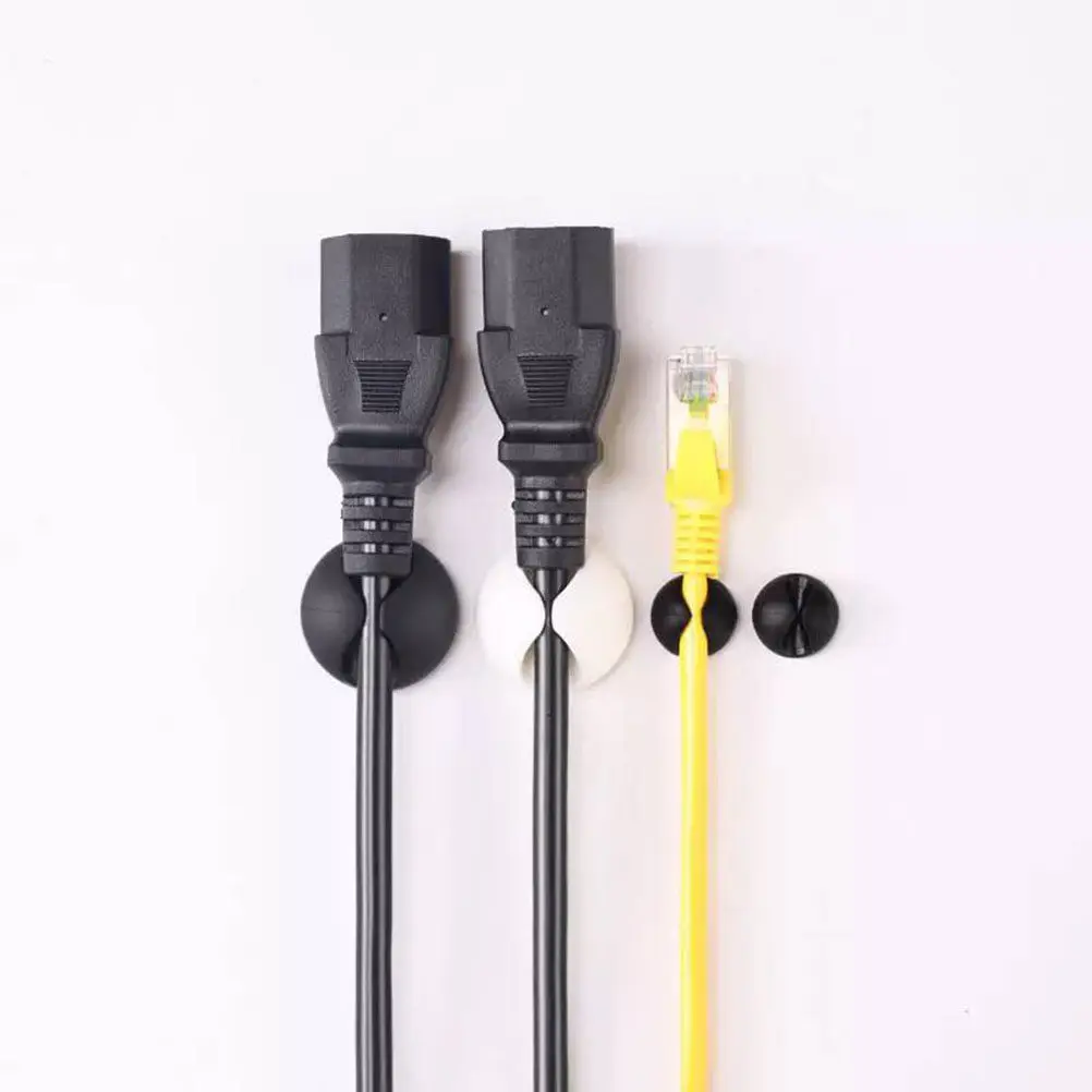20 pcs Desk Wire Organizer Cable Desktop Cord Storage Management Halloween Christmas New Year Adhesive Cable Clips Computer