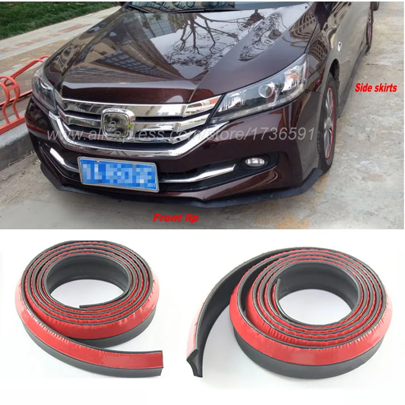 Xe Phía Trước Cao Su Bumper Lip Splitter Váy Protector Đối Với Honda Truyền Cảm Hứng Cho Accord Ballade Thành Phố Civic Crider Crosstour Elysion