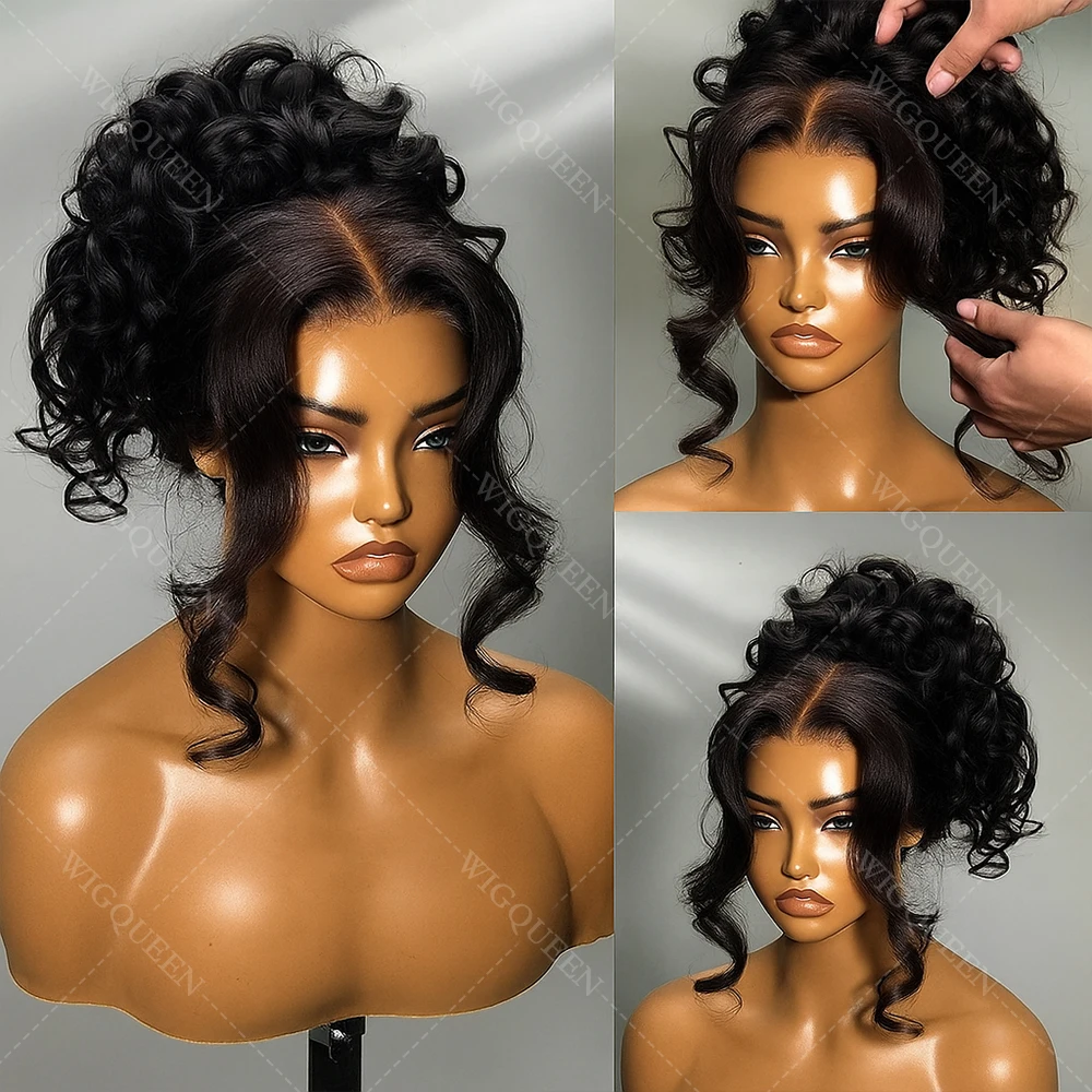 

Объемная волна 13x4 HD Парик из натуральных волос на кружеве спереди 30 дюймов со скрытым ремешком 360 Полный кружевной фронт Бразильский 5x5 Готов к ношению Парики без клея