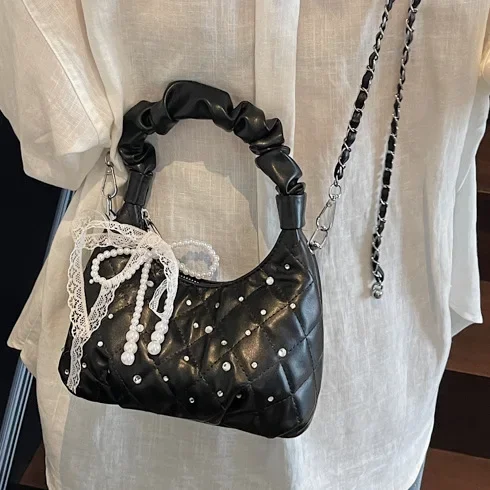 

2025 New! Stylish Quilted Chain Women's Bag, High-Design Bucket Shape, Shoulder/Crossbody & Fashionable