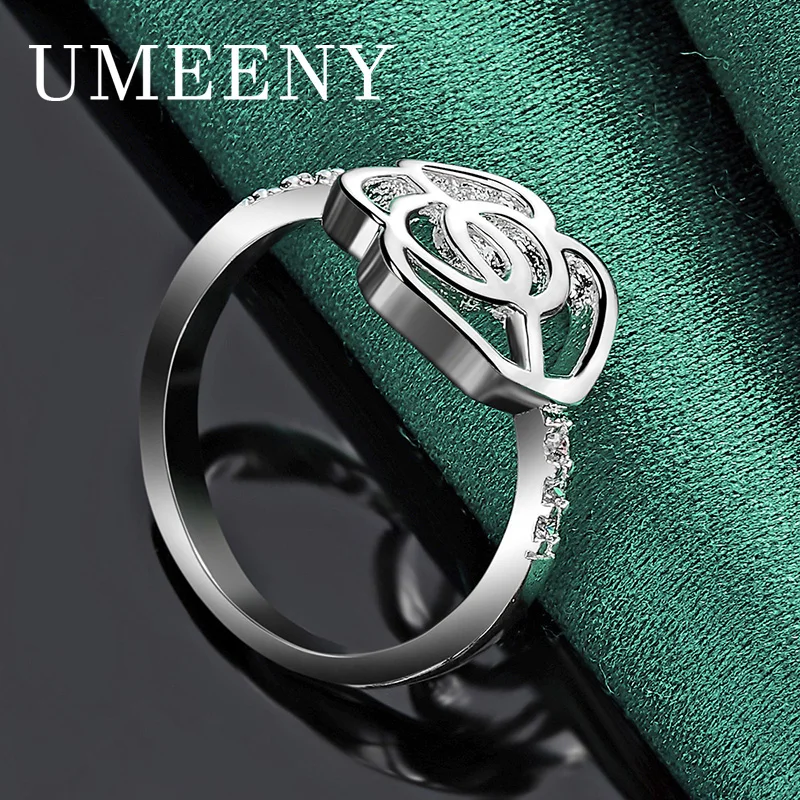 

Charm 925 Sterling Silver 7/8/9/10 Exquisite Rose Zirconia Ring Women Temperament Gift Jewelry Wedding Party Jewelry