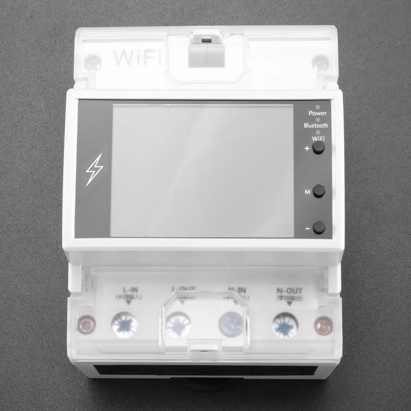 AT4PW 100A Tuya WIFI Din Rail Smart Meter AC 220V 110V Digital Energy Meter Voltage Power Electric Power Monitor