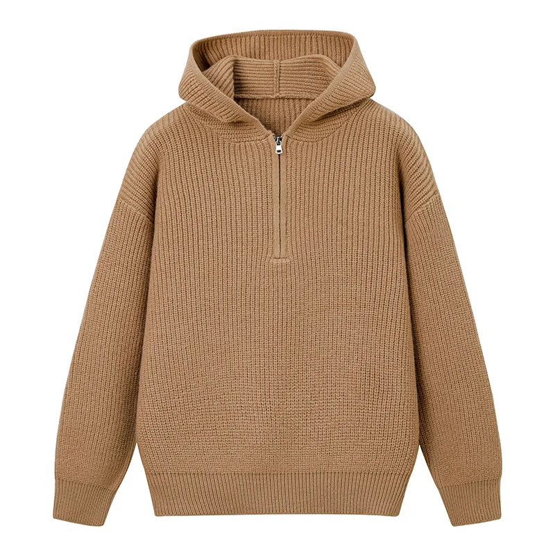 

Winter New Men's Home High-quality Casual Hooded Pullover Sweater Comfortable Versatile Windproof and Warm Sweater for Winter