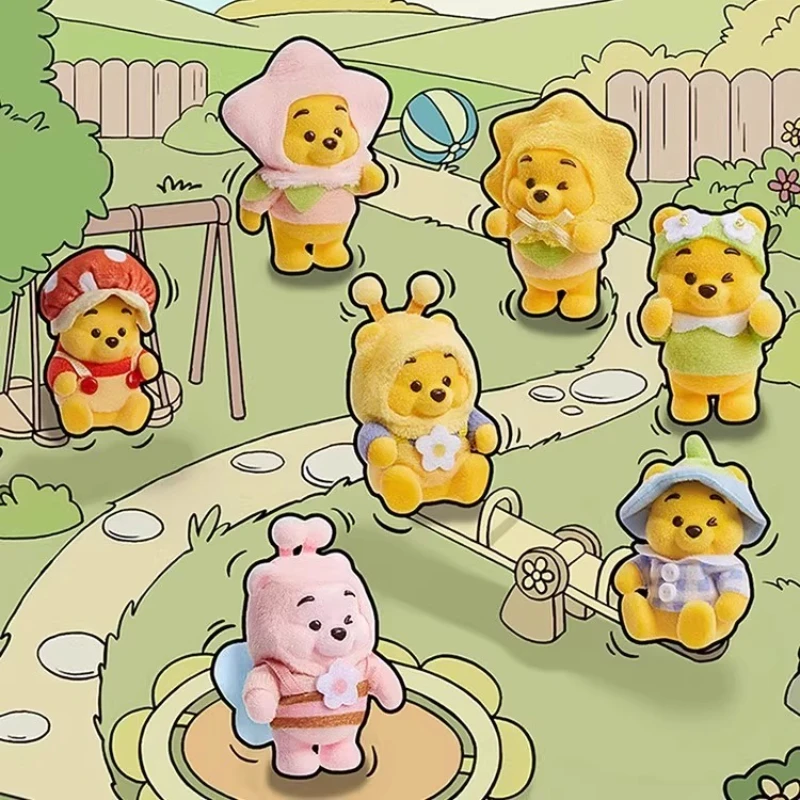 

Подлинная MINISO Miniso Винни-Пух Heartbeat Garden Pupu Series, мини-фигурка медведя Винни, детские подарки, коллекция аниме