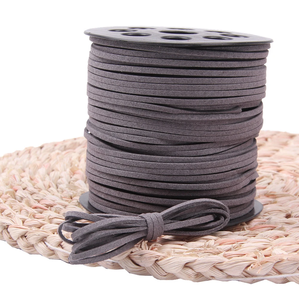 10M/Rolle 2,5mm Kunstwildleder-Schnur, Lederband, Handgefertigter Faden für Armbänder, DIY-Schmuckzubehör, Komponenten und Schnur-Accessoires – Detail 18