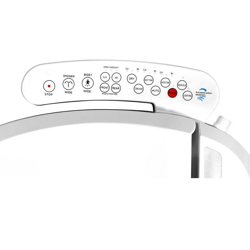 Imagem -04 - Smart Heated Toilet Seat Cover Secador de ar Quente Água e Temperatura do Vento Ajustável para Casa Inteligente Banheiro wc