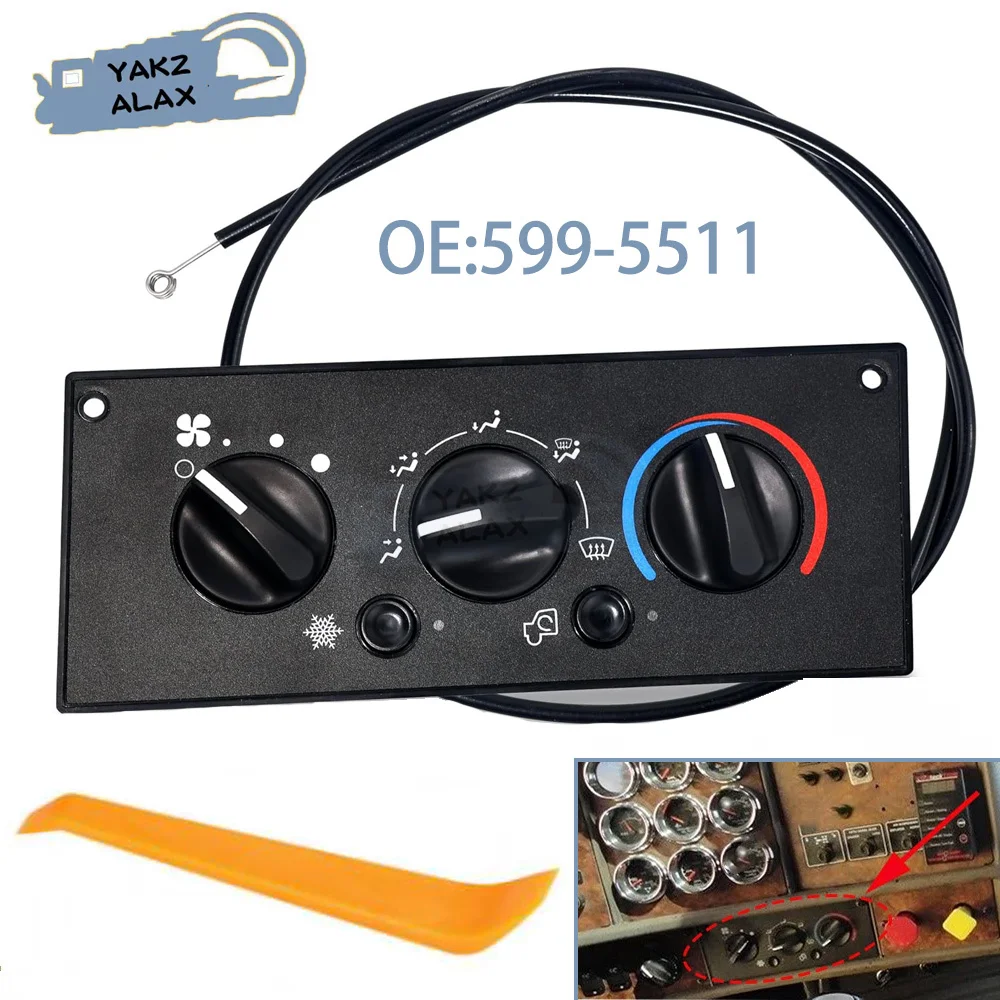 

599-5511 для Kenworth T300 C500 T600A T800 W900 2002 2003 2004 2005 2006 ручка переключателя модуля климат-контроля обогревателя переменного тока