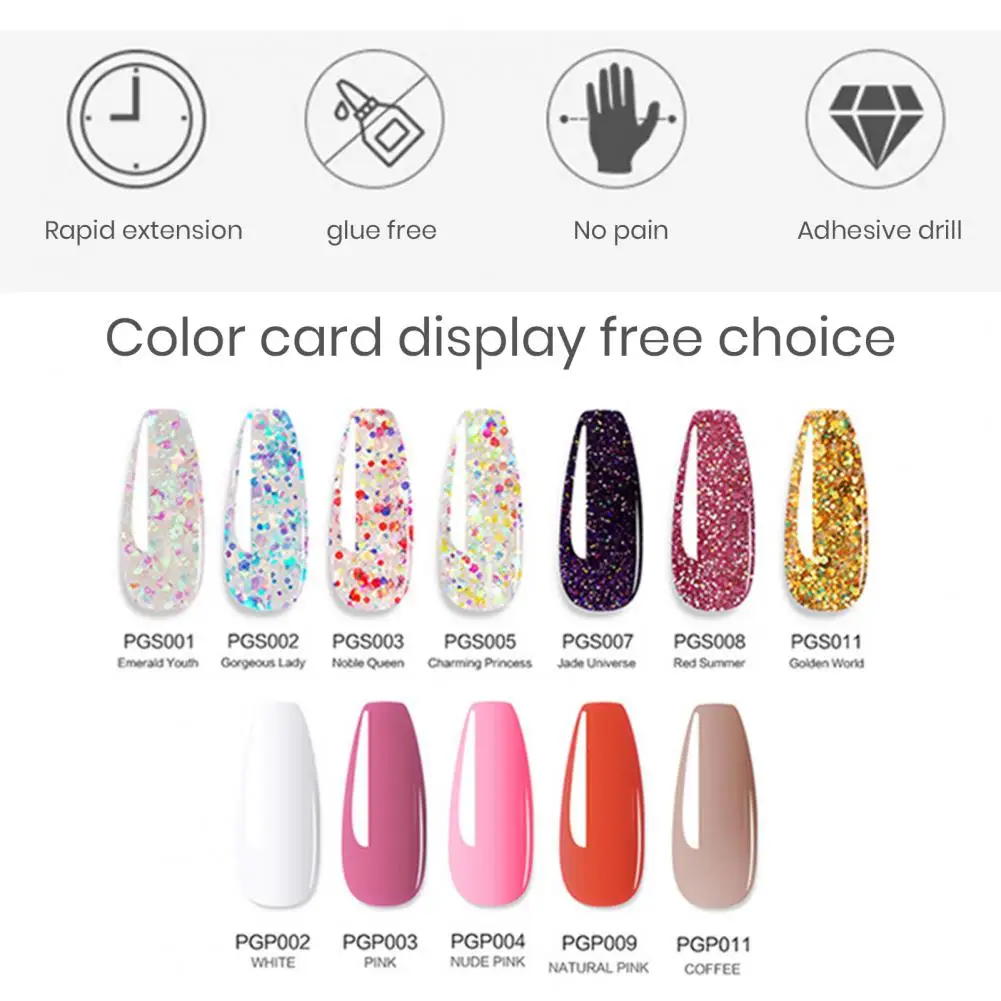 

Gel Polish Set Durable Multi-purpose Easy to Remove 15ml Extension Gel Nail Polish Set Nail Supplies