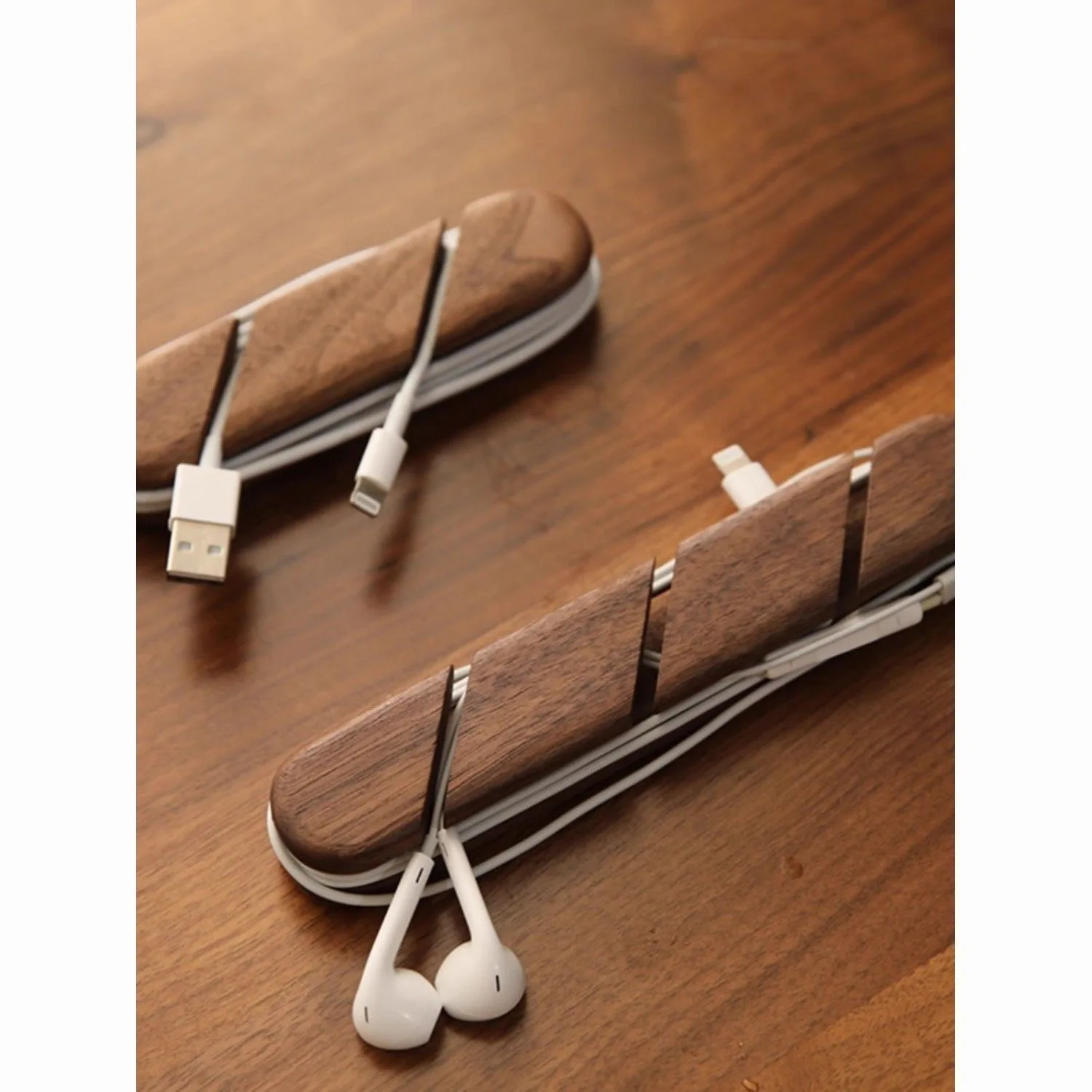 2PCS MIX Solid wood cable organizer, data cable, charging cable, desktop cable management device, wire organizer, mouse cable