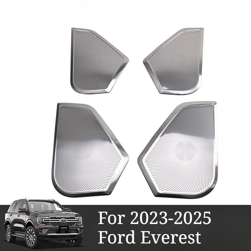 

For 2023-2025 Ford Everest Door Speaker Frame Audio Decoration Network Door Anti-kick Plate Modification Interior Accessories
