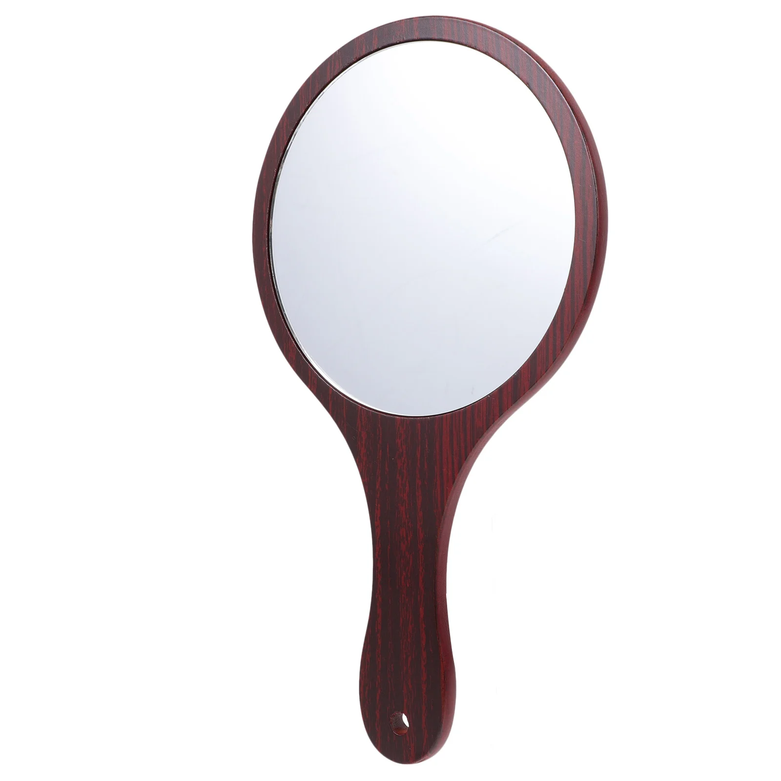 

Wooden Handle Vanity Mirror Handheld Creative Makeup Accessories Glass Travel Women