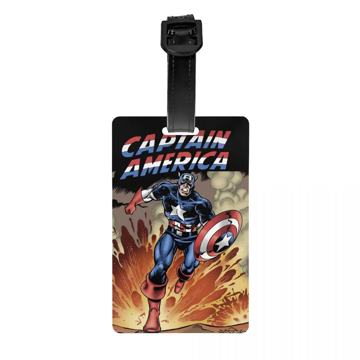 Custom Captain America Luggage Tag Privacy Protection Baggage Tags Travel Bag Labels Suitcase