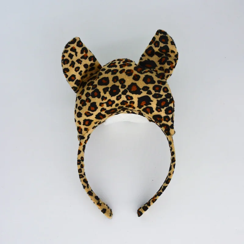 Erwachsene Kinder Plüsch Kinder Junge Tier 3D Leopard Stirnband Haarband Geburtstag Party Cosplay Kostüm Weihnachten Halloween