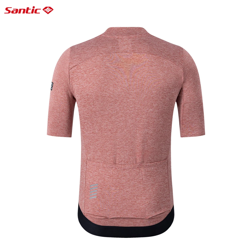 Santic New Cycling Jerseys Men's Summer Cycling Short Sleeve Top Road Cycle Soft Sweat Wicking Bike Top with Pockets WM24C02246