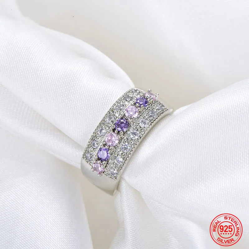 خواتم الزركون الهندسية من الفضة الإسترليني عيار 925 للنساء مجوهرات الزفاف العصرية #1