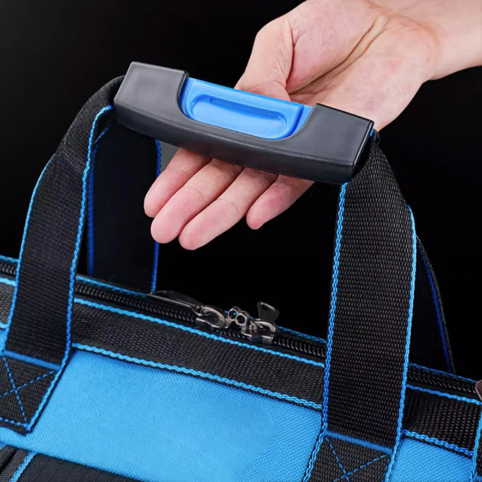 

Electrician Tool Bag Oxford Heavy Duty Waterproof Multi-Pocket Tool Storage Bag Large Tote For Construction Work Home Garage