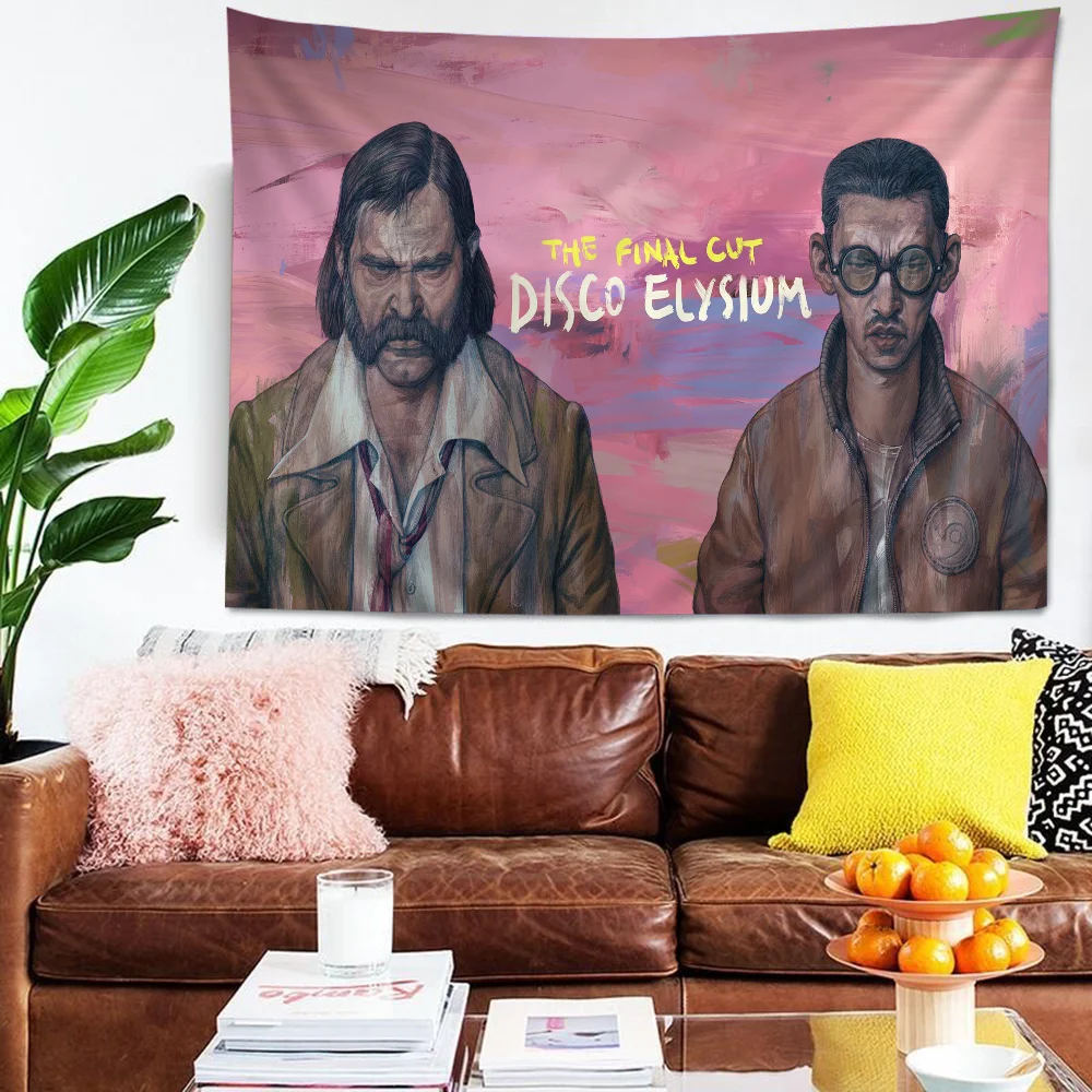 

Disco Elysium Game Printed Large Wall Tapestry Indian Buddha Wall Decoration Witchcraft Bohemian Hippie Decor Blanket