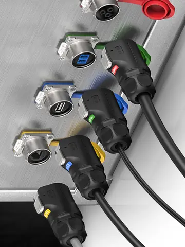 CNLINKO LP24 RJ45 방수 커넥터 IP68 모듈형 잭 네트워크 케이블 커넥터용 실외 산업용 이더넷 LAN 커플러