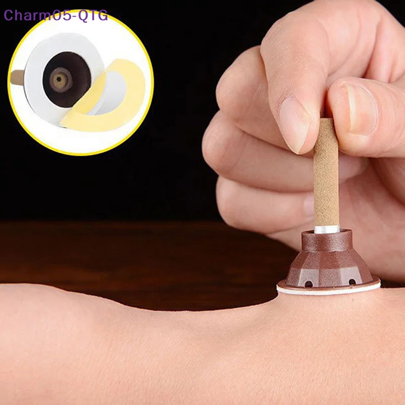 

NEW 60Pcs Moxibustion Tube Paste Moxa Self-stick Mugwort Candle Therapy Heating Acupunture Meridian Massager Tools