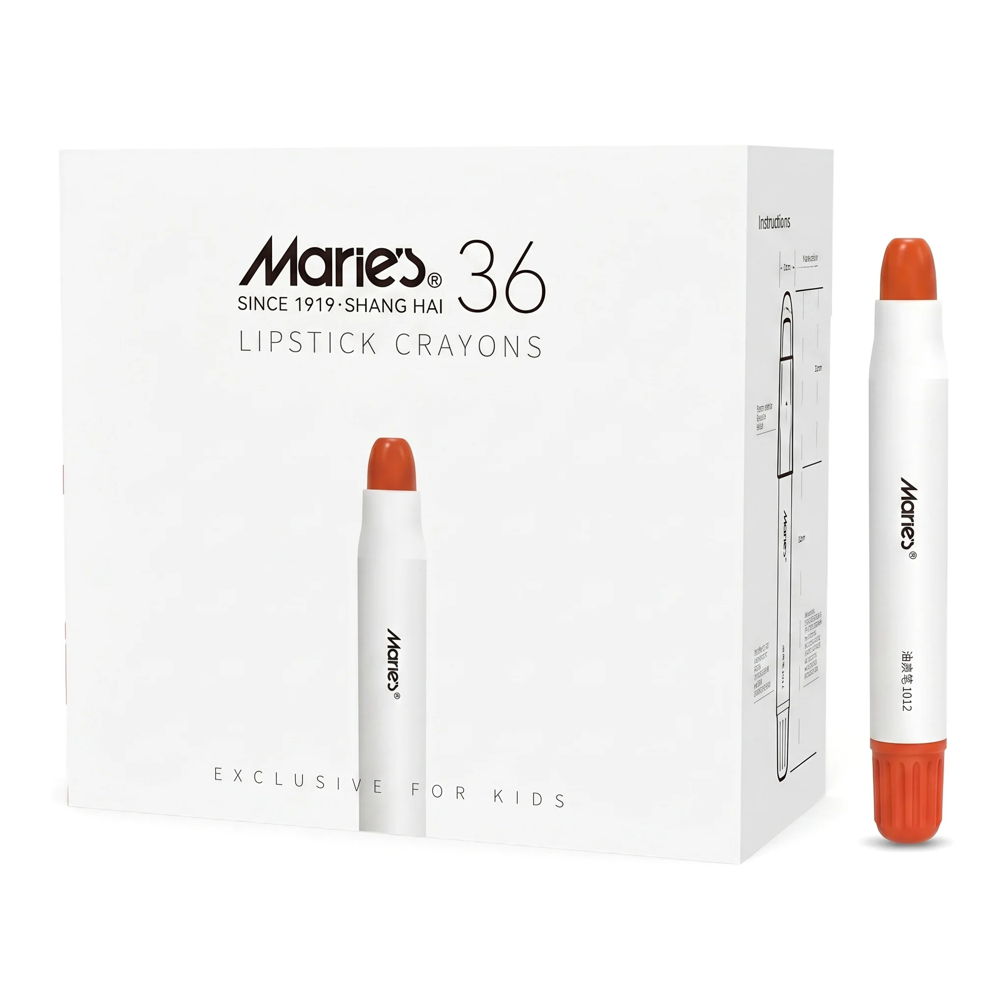 marie's-red-label-twist-up-crayons-retractable-design-portable-non-toxic-wax-sticks-for-kids-students-drawing-graffiti