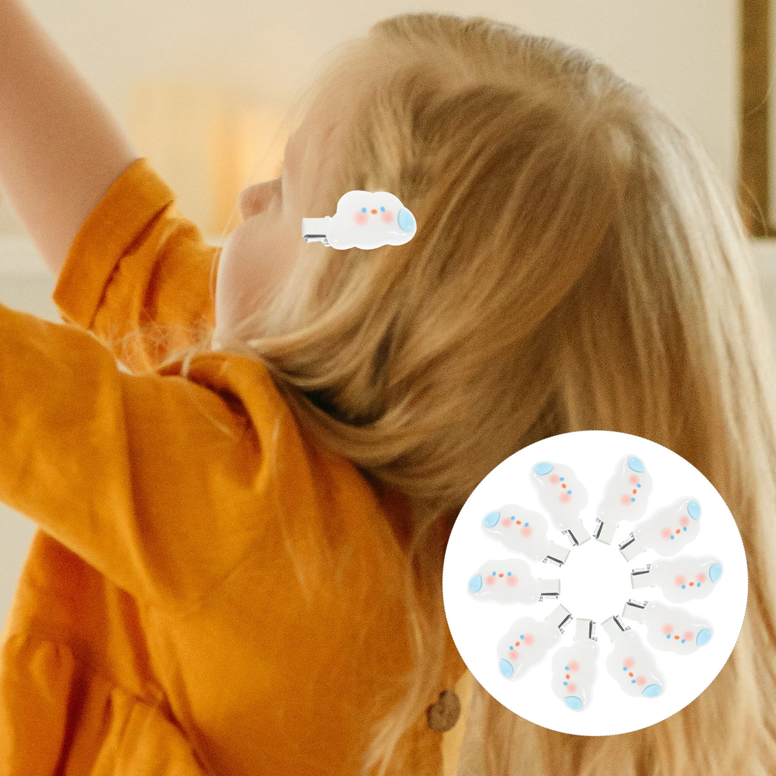 

10Pcs Cloud Hair Clips Fashionable Hair Accessories for Girls and Teens Lightweight Comfortable All-Day Wear Barrettes