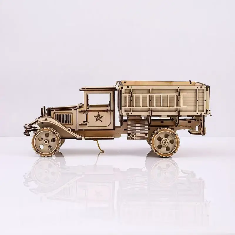Kit de modèle 3D en bois, Puzzle, ingénierie, véhicule de Transport, assemblage, camion, voiture, modèle de camion automobile, jouets de bricolage, décoration, cadeau pour enfants