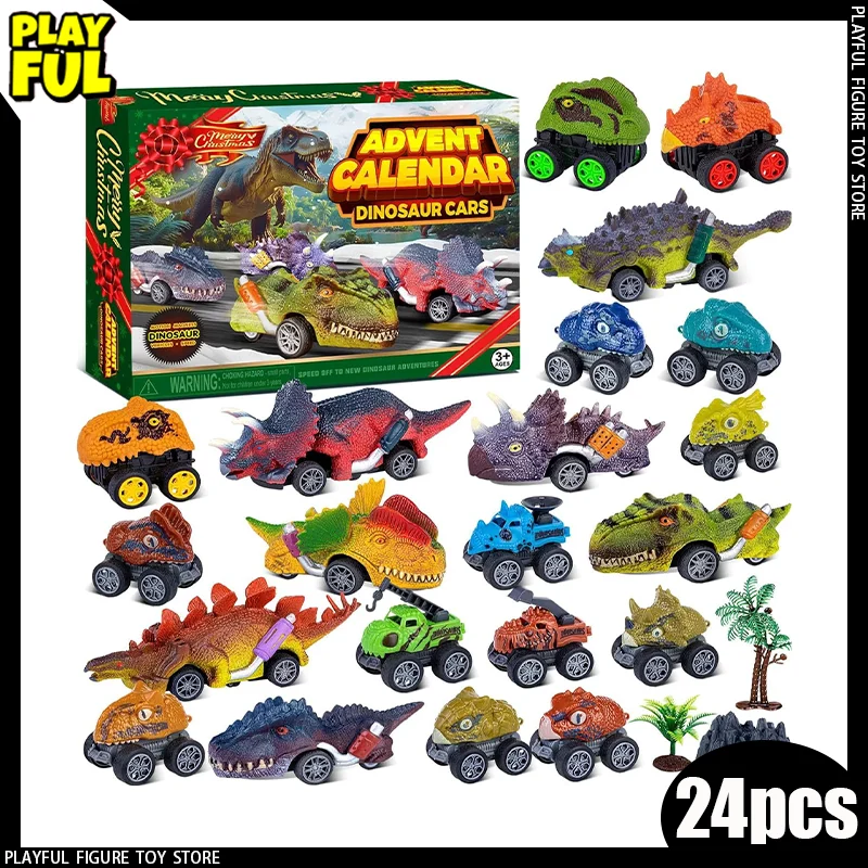 

Новинка на складе, Рождественский динозавр, модель автомобиля, динозавр, аниме, фигурка, Адвент-календарь, календарь обратного отсчета, 24 шт./компл., фигурки, игрушки