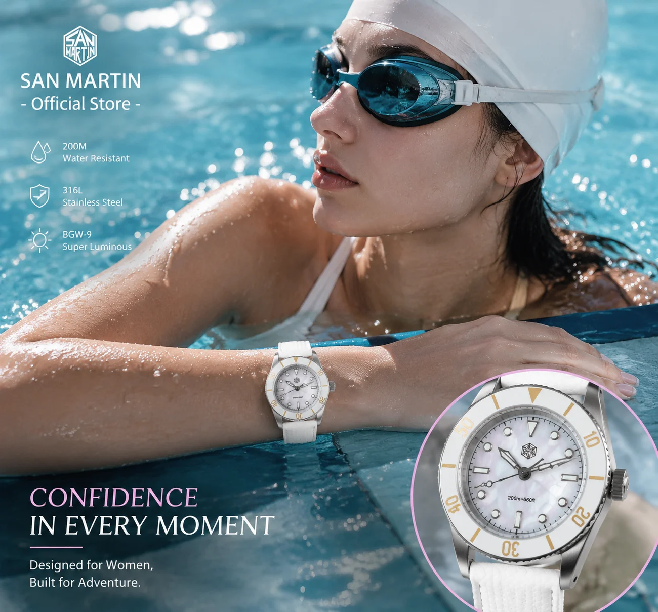 San Martin 2026 32,5 mm dames - Guilloché Dial Watch recensie en prijs
