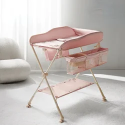 One Button Folding Baby Changing Tables, Multi-function Diaper Changing Touch Bath Diaper Table, Portable Baby Crib Baby Changer