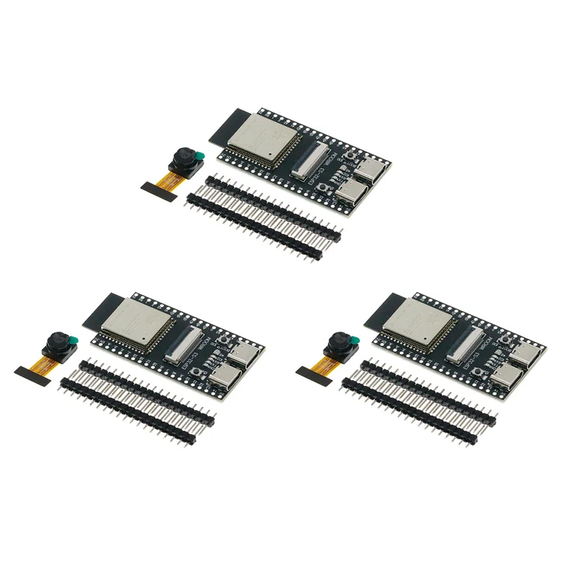 

3X ESP32-S3 WROOM N16R8 CAM Development Boardwifi Bluetooth Camera Module Onboard ESP32-S3-WROOM-1 N16R8 Module-AB01
