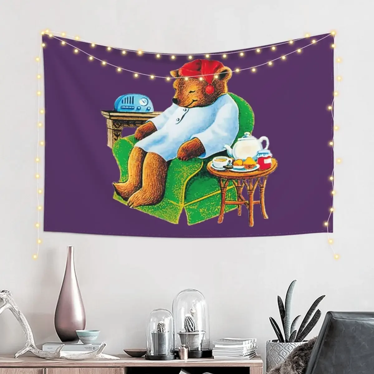 celestial seasoning sleepytime tea bear Pullover Tapestry Anime Decor Wall Decor Hanging Tapestry