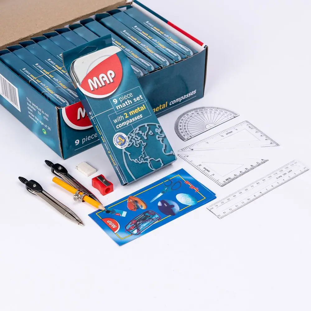 Tin Box Compass Drawing Tools Set Student Professional Learning Supplies Portable Drafting Instruments Stationery Combination