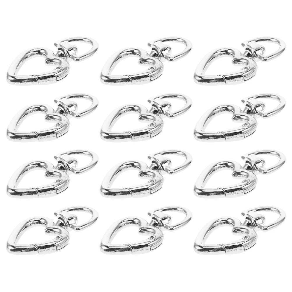 

12 Pcs DIY Accessories Heart Keychain Office Charms Zinc Alloy Backpack Hardware