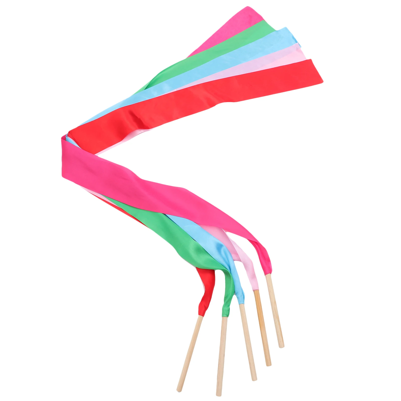 

5 Pcs Ribbons Gymnastics Dance Streamers Equipment Wands Multicolor for Dancing Fitness